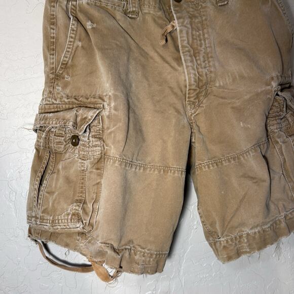 Abercrombie Y2K vintage af twill cargo pocket baggy shorts size 30 - Picture 3 of 8
